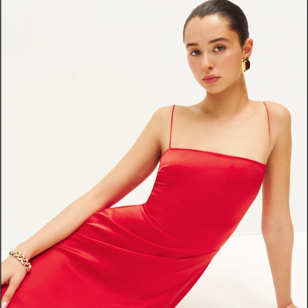 NWT Frankie Petite Silk Dress in Tango